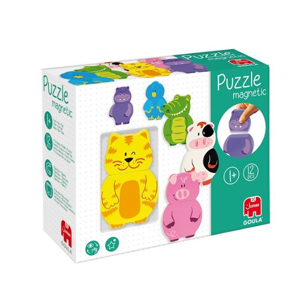 Bild von GOULA Magnetisches Holzpuzzle Tiere - 55234