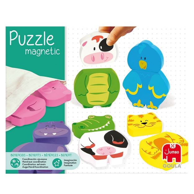 Bild von GOULA Magnetisches Holzpuzzle Tiere - 55234