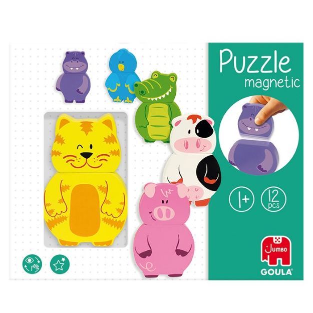 Bild von GOULA Magnetisches Holzpuzzle Tiere - 55234