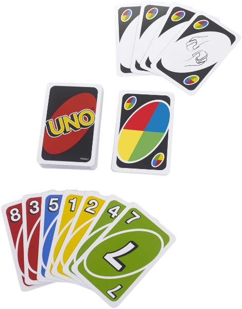 Bild von Mattel W2087 UNO (Kartenspiel), 2-10 Spieler, ca. 30-60 min, ab 7 Jahre