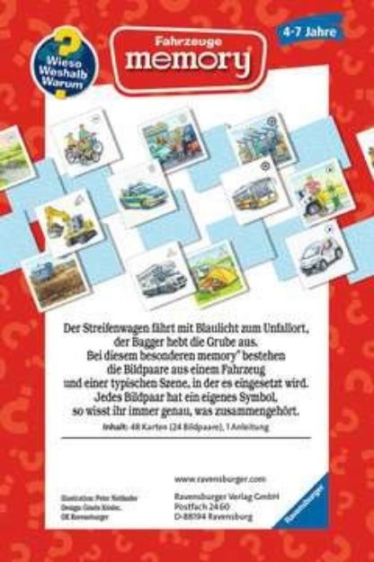 Bild von WWW Fahrzeige Menory Mitbringspiel - 20647