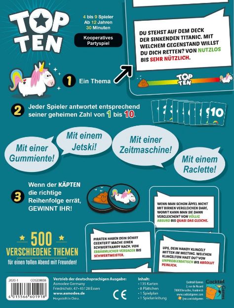 Bild von Asmodee Top Ten - COGD0008