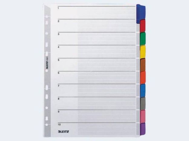 Bild von Blancoregister A4 4321 10-tlg farbiger Karton - 43210000