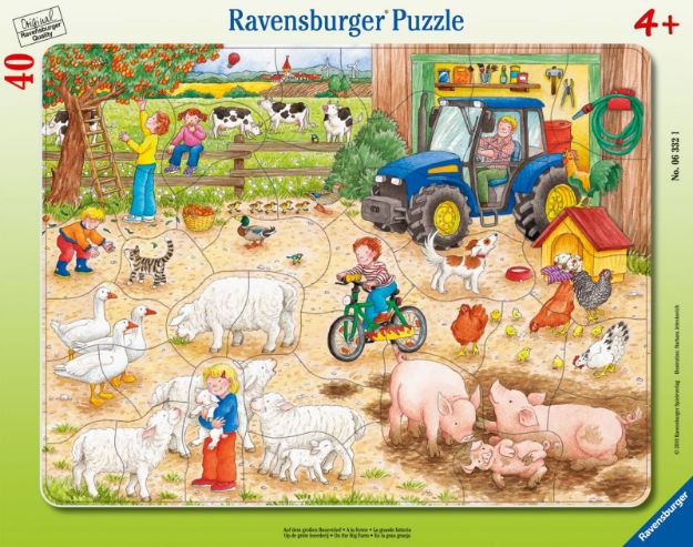 Bild von Ravensburger 06332 Rahmenpuzzle Auf dem großen Bauernhof 40 Teile