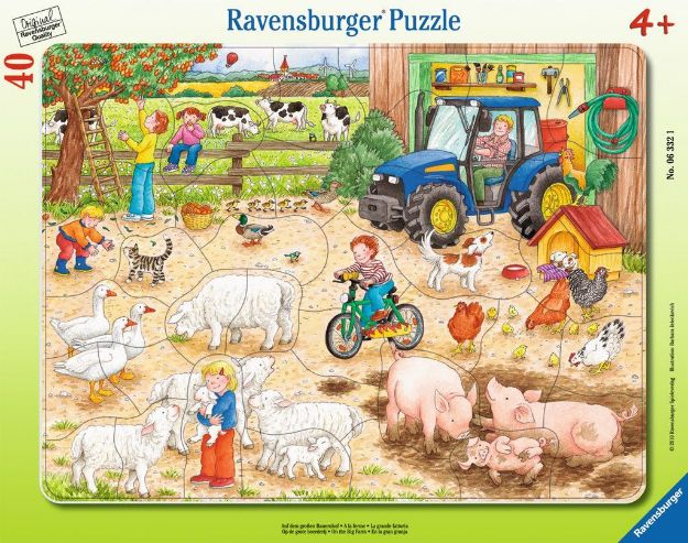 Bild von Ravensburger 06332 Rahmenpuzzle Auf dem großen Bauernhof 40 Teile