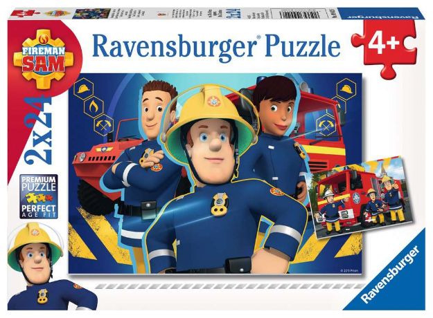 Bild von Ravensburger 09042 Puzzle Feuerwehrmann Sam hilft dir in der Not 2 x 24 Teile
