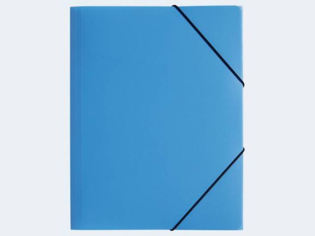 Bild von Gummizugmappe A3 hellblau PP 3 Einschlagklappen - 21638-13