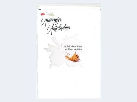 Zeige Details für Trauer Blätter Vers deluxe Card - Eine Verkaufseinheit = 5 Stück - 81-1548 Bild von Trauer Blätter Vers deluxe Card - Eine Verkaufseinheit = 5 Stück - 81-1548