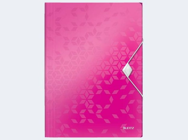Bild von Eckspanner WOW A4 pink metallic PP - 45990023