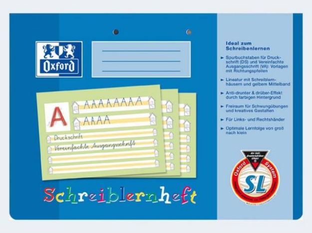 Bild von Schreib-Lernheft SL A4/16 quer Mittelbalken Oxford - Eine Verkaufseinheit = 10 Stück - 100 050 305
