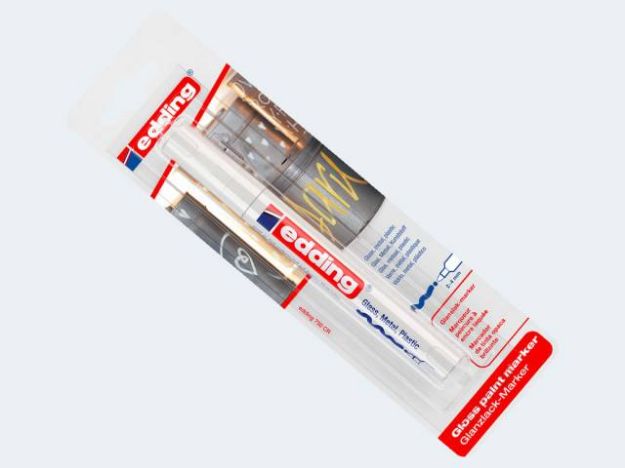 Bild von Edding 750 Lackmarker weiß 2-4mm Rundspitze Bliste - 0475011049