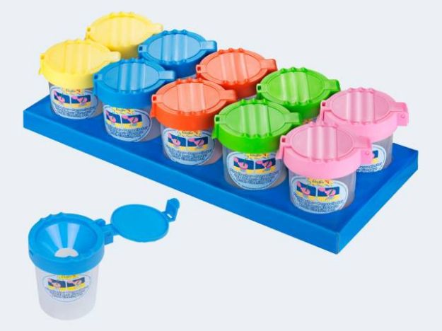 Bild von Wasserbecher fbg sort m Deckel/Auslaufschutz - 86401 Ein Stück wird nach dem Zufallsprinzip zugesendet!