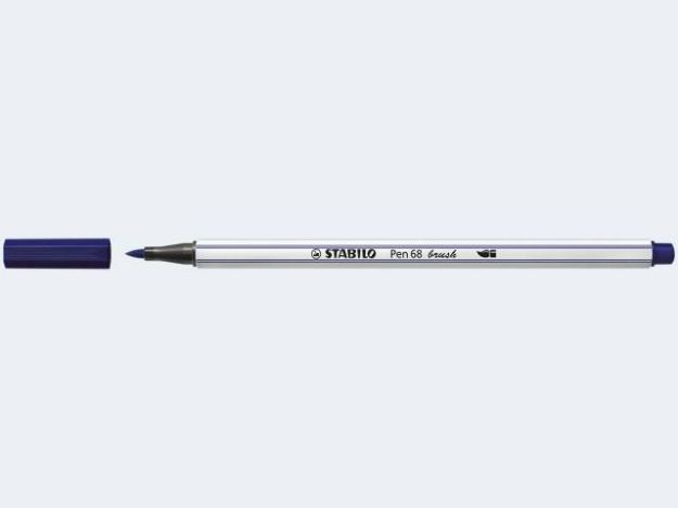Bild von Stabilo Pen68 brush preussischblau - Eine Verkaufseinheit = 10 Stück - 568/22