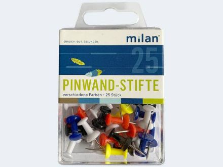 Zeige Details für Milan Pinnwandstifte 25 Stück farbig - 919 Bild von Milan Pinnwandstifte 25 Stück farbig - 919