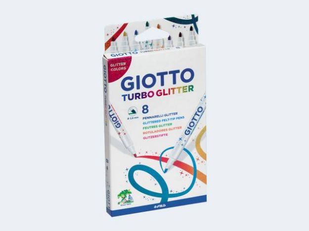 Bild von 8 Giotto Turbo Glitter Fasermaler im Pappetui - 425800
