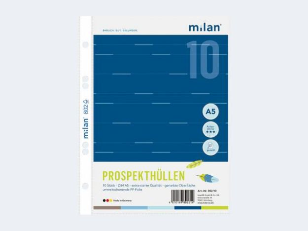 Bild von Milan 10 ProspekthüllenA5 805 dokumentenecht - Eine Verkaufseinheit = 10 Stück - 802/10x10