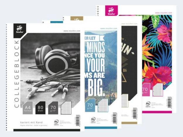 Bild von Collegeblock A4/80 Lin26 70g kar mR außen - Eine Verkaufseinheit = 10 Stück - 47226
