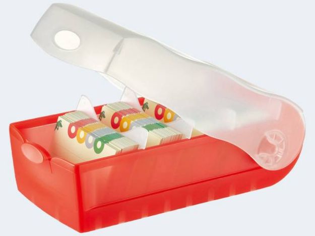 Bild von Croco Lernkartei A8 rot transluzent - 998-617