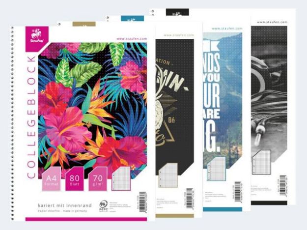 Bild von Collegeblock A4/80 Lin22 70g kar mR li - Eine Verkaufseinheit = 10 Stück - 47238