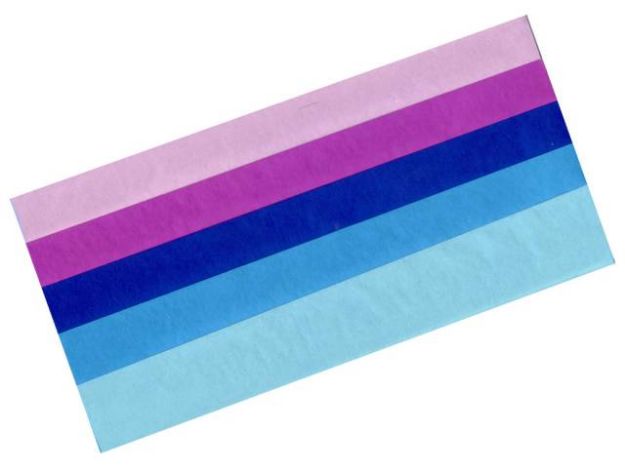 Bild von Blumenseide 5 Bögen 50x70cm blau - 1058