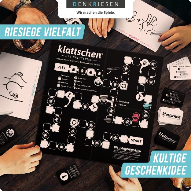 Bild von klattschen® - Trinkspiel - DAS BRETTSPIEL "Das wahrscheinlich beste Trinkspiel aller Zeiten" - KL2000
