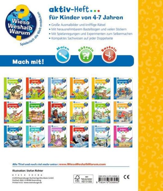 Bild von Aktiv-Heft WWW Tiere 4J 20S Malen/Basteln - 32695-2