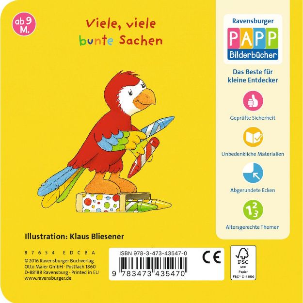 Bild von Farben Gucklochbuch 9M 18S 13x13cm Pappe - 43547-0