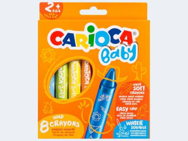 Bild von 8 Wachsmaler CARIOCA Baby pastell wasserlöslich - 42892