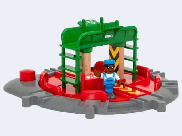 Bild von BRIO Lock-Drehscheibe mit Kontrollbrücke - 33476