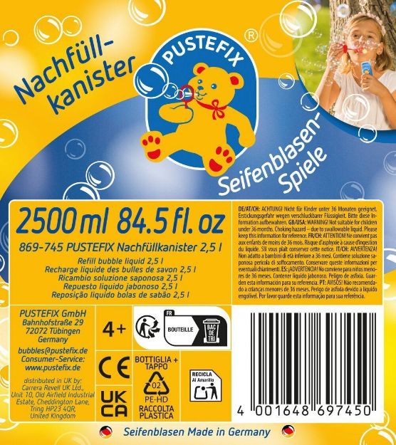 Bild von PUSTEFIX Seifenblasen Nachfüllflasche XXL 2,5 L - 420869745