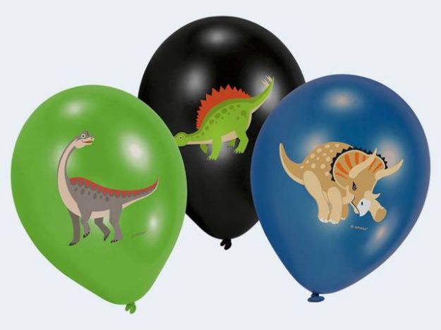 Bild von 6 Luftballons Dinosaurier 27,5cm - 9903988