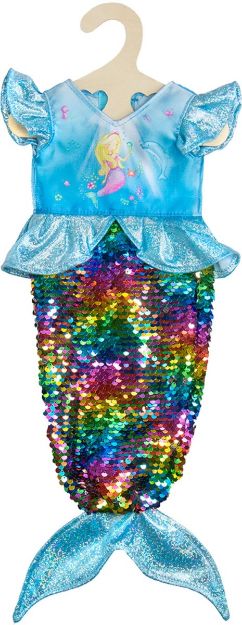 Bild von Puppen-Outfit ''Meerjungfrau Ava'' mit Wendepailletten, Gr. 35-45 cm - 2920