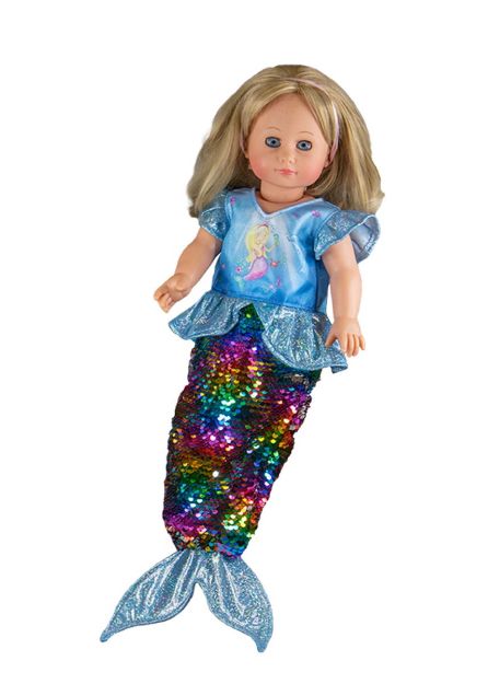 Bild von Puppen-Outfit ''Meerjungfrau Ava'' mit Wendepailletten, Gr. 35-45 cm - 2920