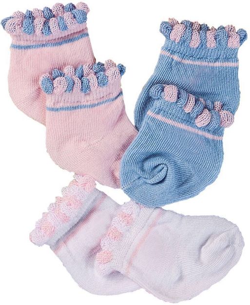 Bild von Puppen-Söckchen 3 Paar, Größe 35 - 46 cm - 170