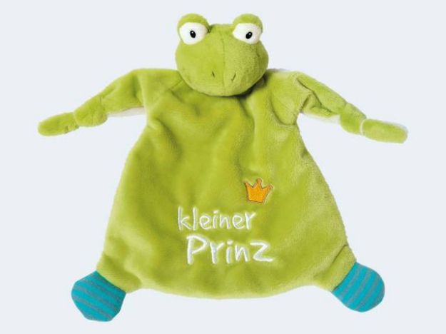 Bild von NICI Schmusetuch Frosch "kleiner Prinz" 25x25cm - 40045