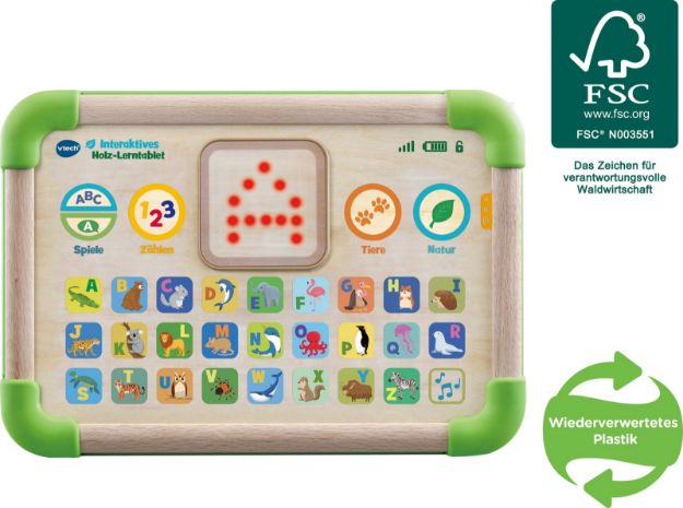 Bild von Vtech 80-613504 Interaktives Holz-Lerntablet
