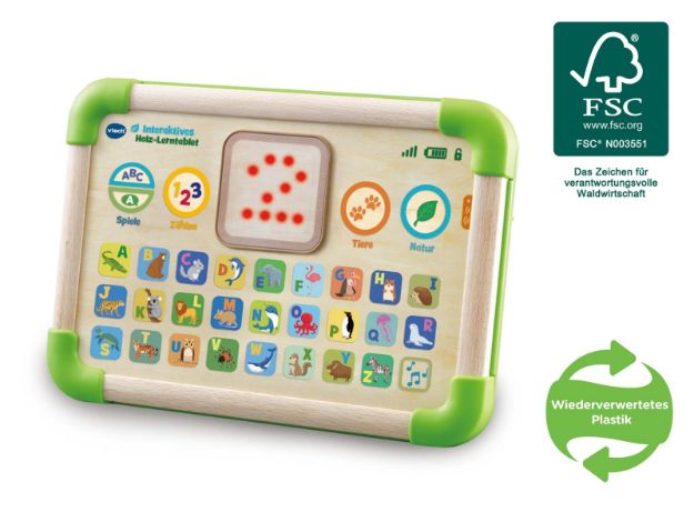 Bild von Vtech 80-613504 Interaktives Holz-Lerntablet