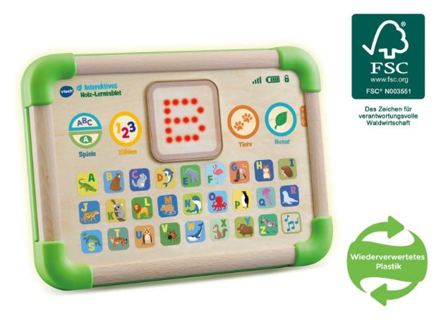 Bild von Vtech 80-613504 Interaktives Holz-Lerntablet