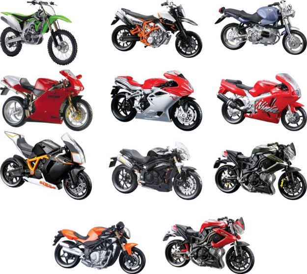 Bild von BBURAGO HK -1:18 Motorrad - Pro Bestellung wird eine von mehreren Varianten nach dem Zufallsprinzip versendet! - 18-51030