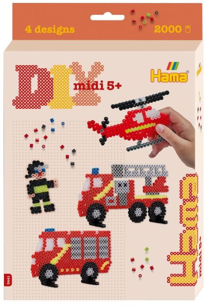 Bild von Hama® Bügelperlen Geschenkpackung Feuerwehr 2.000 Stück - 3441