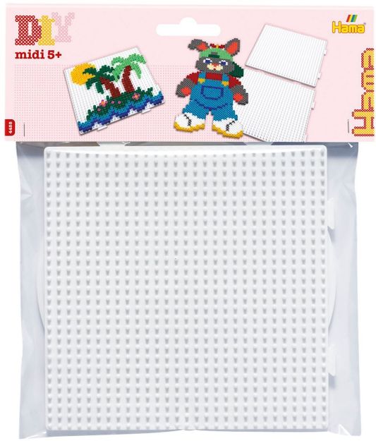 Bild von Hama® Bügelperlen Midi - 2er Set Stiftplatten im Beutel - 2x Multi Quadrate - 4458