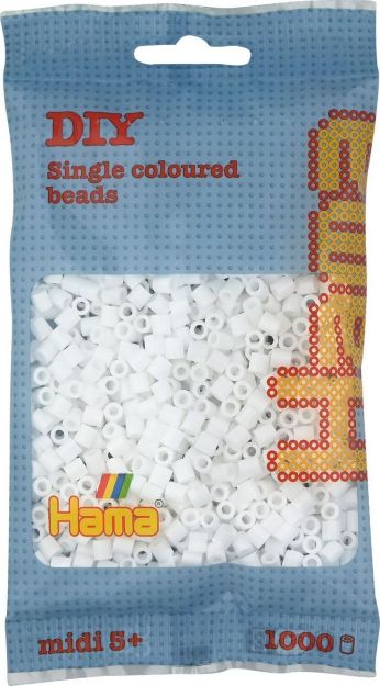 Bild von Hama® Bügelperlen Perlen, weiß, 1.000 Stück - 207-01