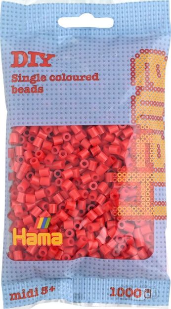 Bild von Hama® Bügelperlen Perlen, rot, 1.000 Stück - 207-05
