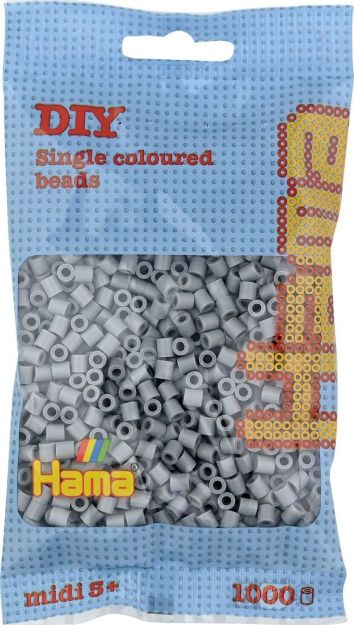 Bild von Hama® Bügelperlen Perlen, grau, 1.000 Stück - 207-17