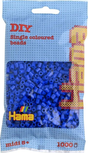 Bild von Hama® Bügelperlen Midi - Blau 1000 Perlen - 207-08