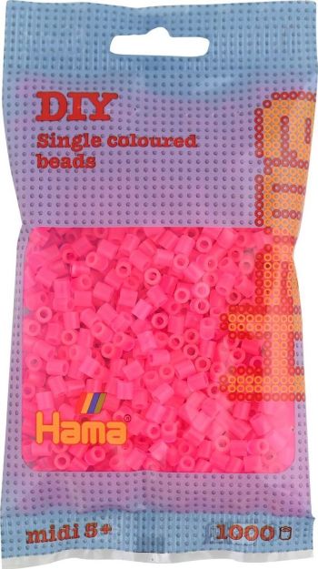 Bild von Hama® Bügelperlen Midi - Neion Fuchsia 1000 Perlen - 207-32