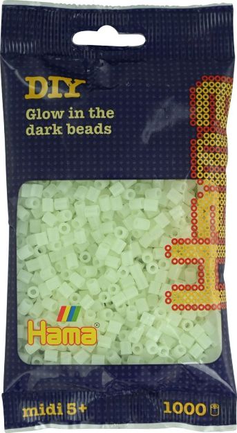 Bild von Hama® Bügelperlen Perlen, leuchtgrün, 1.000 Stück - 207-55