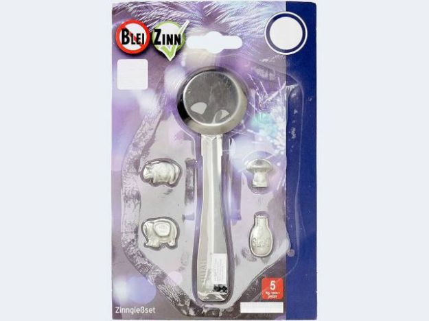 Bild von Zinngießset 5.tlg. Blister (4 Figuren, 1 Löffel) - 46065