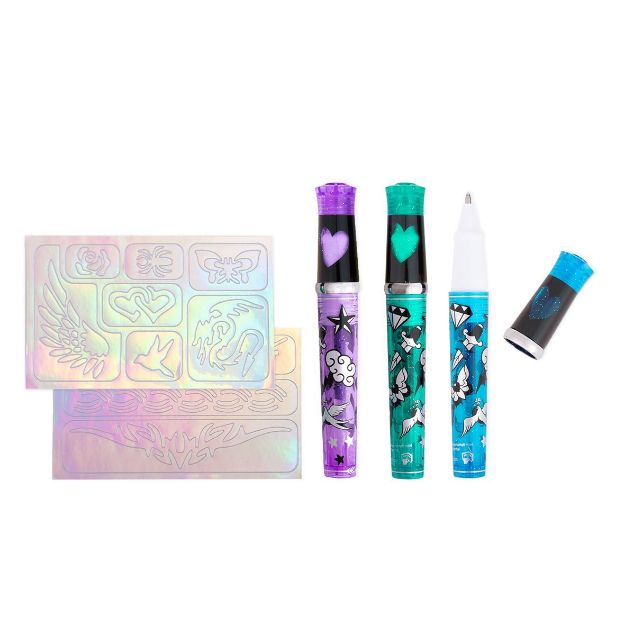 Bild von Tattoo Studio Gelstifte Glitzer 3er-Set, 2-fach sortiert Be creative! Mit diesen glitzernden Gelstiften können coole T - Eine Verkaufseinheit = 12 Stück - 959454