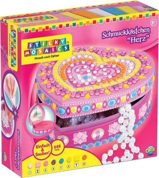 Bild von Sticky Mosaics Schmuckkästchen Herz - 620104